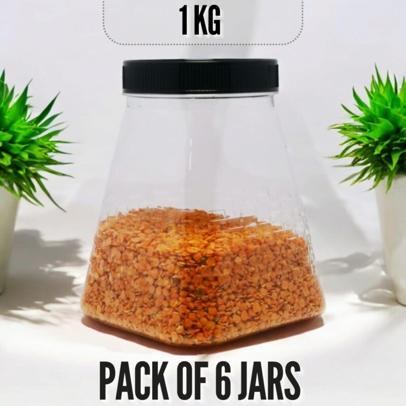 Pack of 6 Pyramid Jars Large