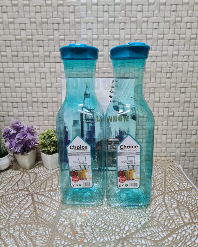 Elegant Fridge Bottles Blue - Set of 2