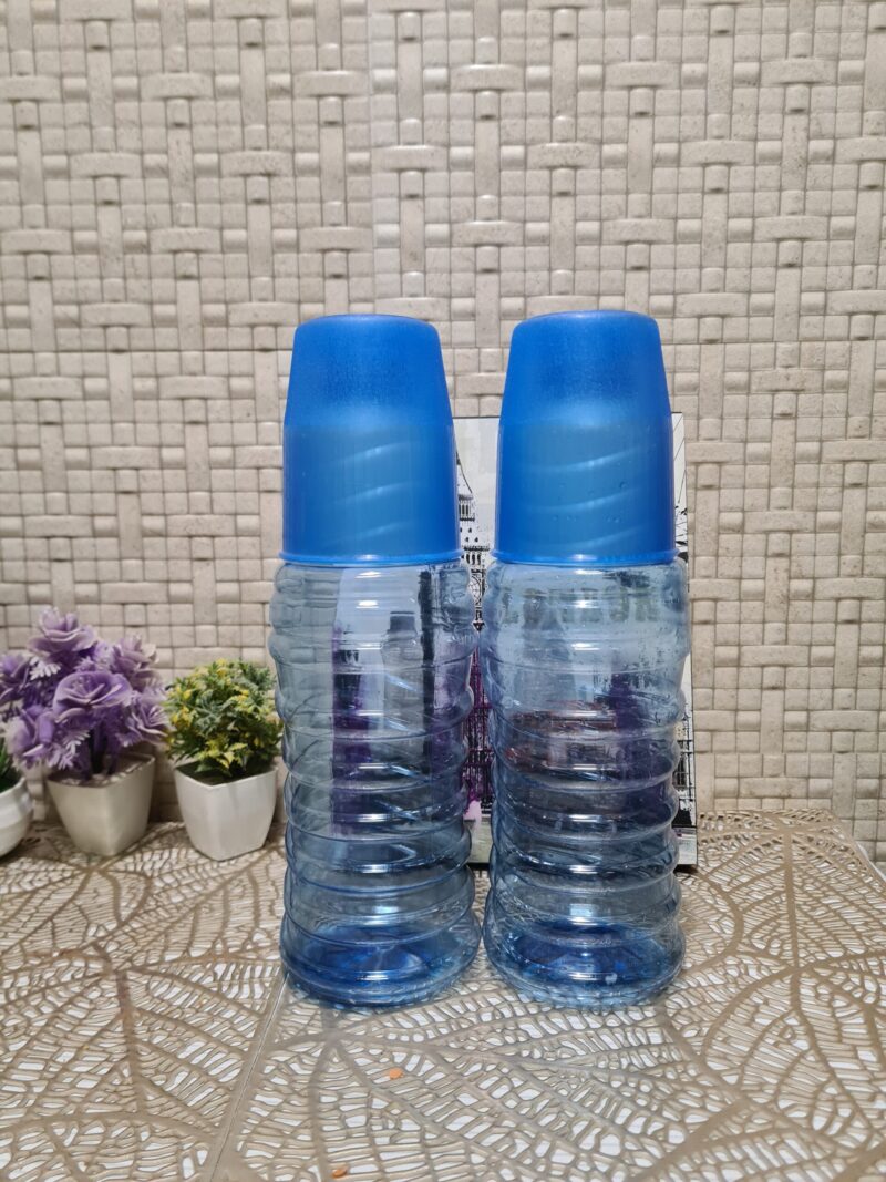 2-in-1 Bottle & Cup Fridge Bottles Blue - Set of 2 - Image 2