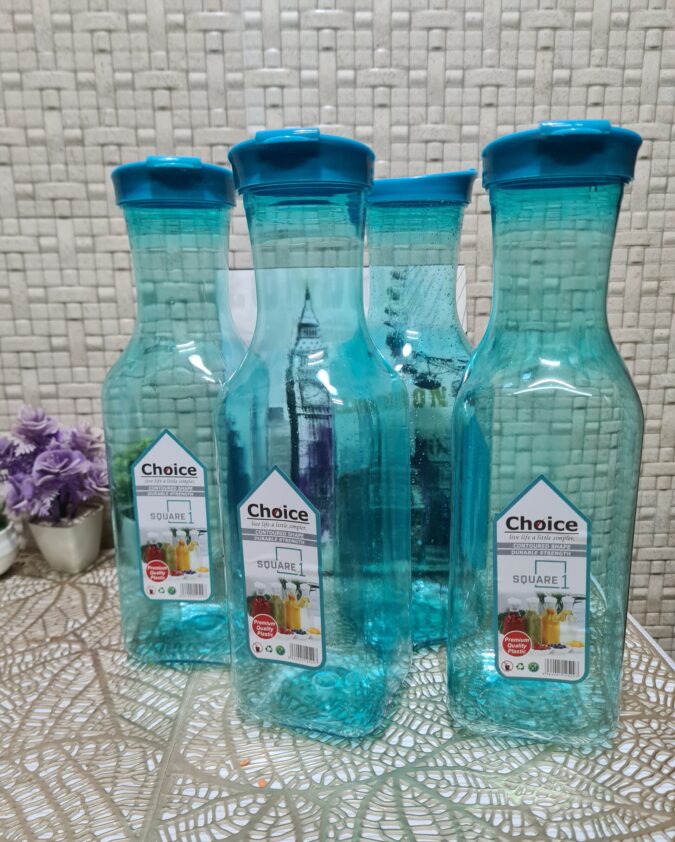 Elegant Fridge Bottles Blue - Set of 4