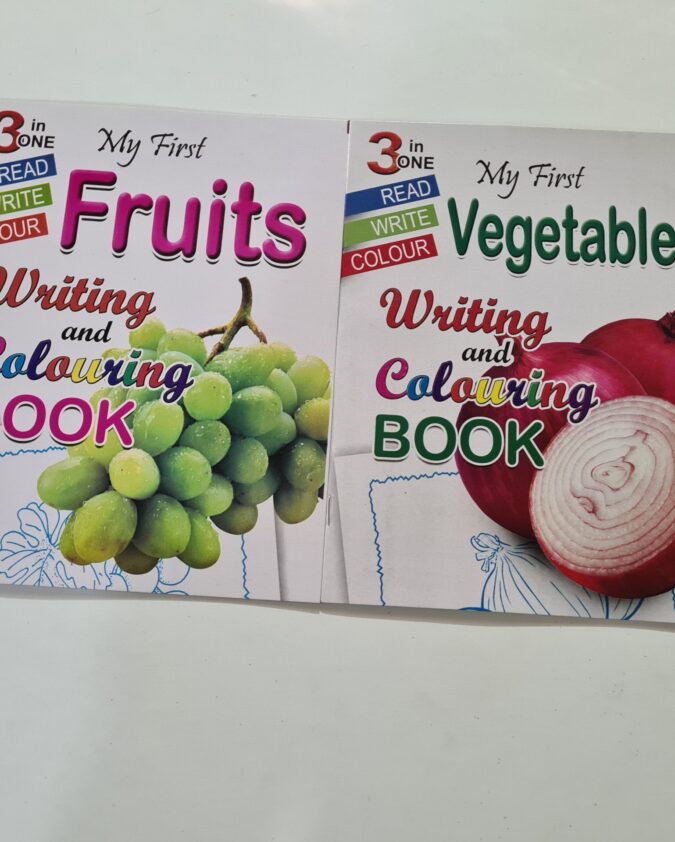 Fruits & Vegetables Fun- Set of 2 coloring books