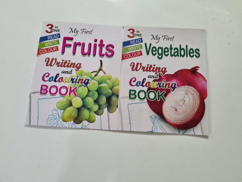 Fruits & Vegetables Fun- Set of 2 coloring books