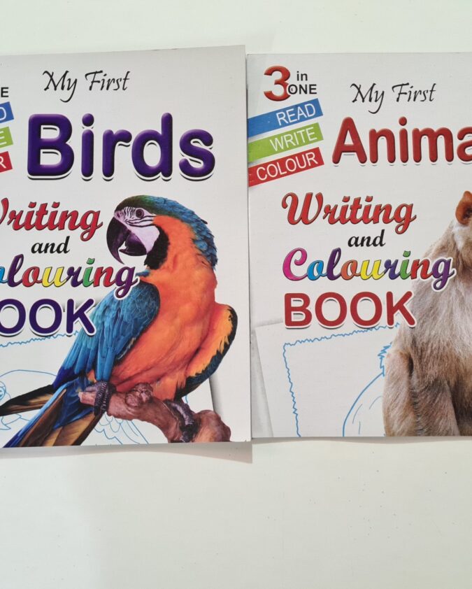 Birds & Animals Fun- Set of 2 coloring books