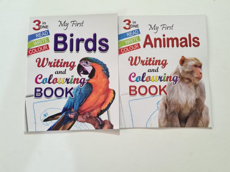 Birds & Animals Fun- Set of 2 coloring books