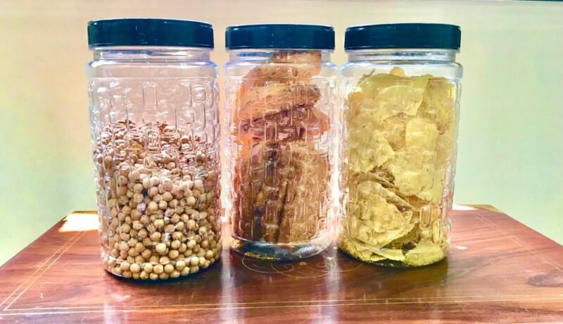 Set of 6 LARGE PLASTIC KITCHEN JARS / STORAGE CONTAINERS 1100ml/1Kg - Image 2