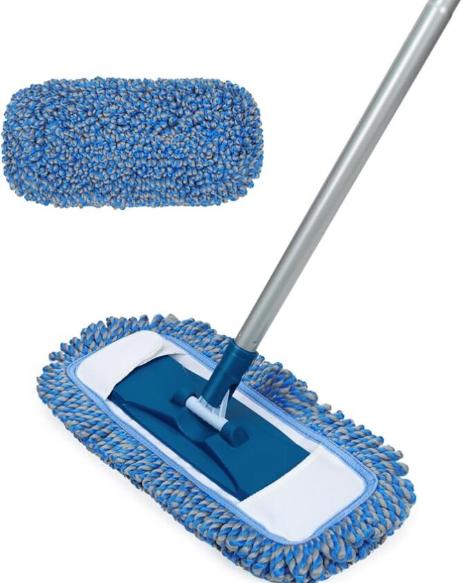 Heavy-Duty Microfiber Duster Mop with Iron Rod – Durable, Extendable Cleaning Tool for Tough Jobs