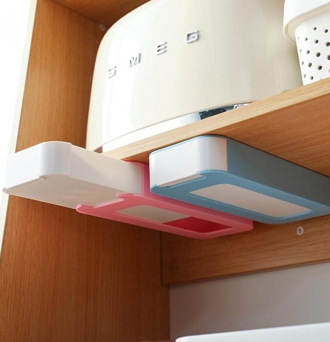 Hidden Under-Table Drawer Storage Box